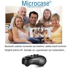 Microcase  VR Sanal Gerçeklik Gözlükleri için Kablosuz Bluetooth Kumanda  Çok Fonksiyonlu Joystick Gamepad-AL4818