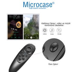 Microcase  VR Sanal Gerçeklik Gözlükleri için Kablosuz Bluetooth Kumanda  Çok Fonksiyonlu Joystick Gamepad-AL4818