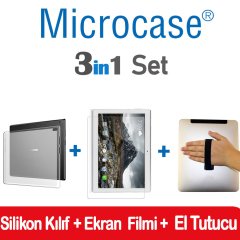 Lenovo Tab E10 TB-X104F Tab 4 10 Silikon Kılıf + FİLM + Tutucu