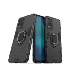Microcase Vivo Y73 Batman Serisi Yüzüklü Armor Kılıf - Siyah