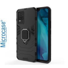 Microcase Vivo Y73 Batman Serisi Yüzüklü Armor Kılıf - Siyah