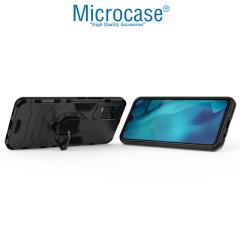Microcase Vivo Y73 Batman Serisi Yüzüklü Armor Kılıf - Siyah