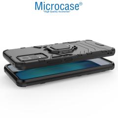 Microcase Vivo Y73 Batman Serisi Yüzüklü Armor Kılıf - Siyah
