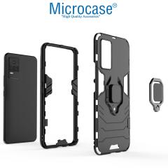 Microcase Vivo Y73 Batman Serisi Yüzüklü Armor Kılıf - Siyah