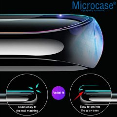 Microcase OnePlus 8 Pro 3D Curved Tam Kaplayan Tempered Glass Cam Koruma - Siyah