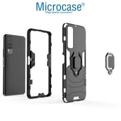 Microcase Vivo Y51 Batman Serisi Yüzüklü Armor Kılıf - Siyah