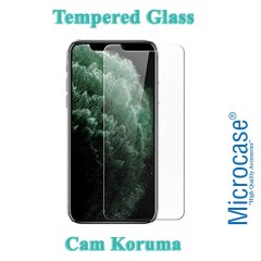 Microcase iPhone 11 Pro Max Brushed Carbon Fiber Silikon Kılıf - Siyah + Tempered Glass Cam Koruma