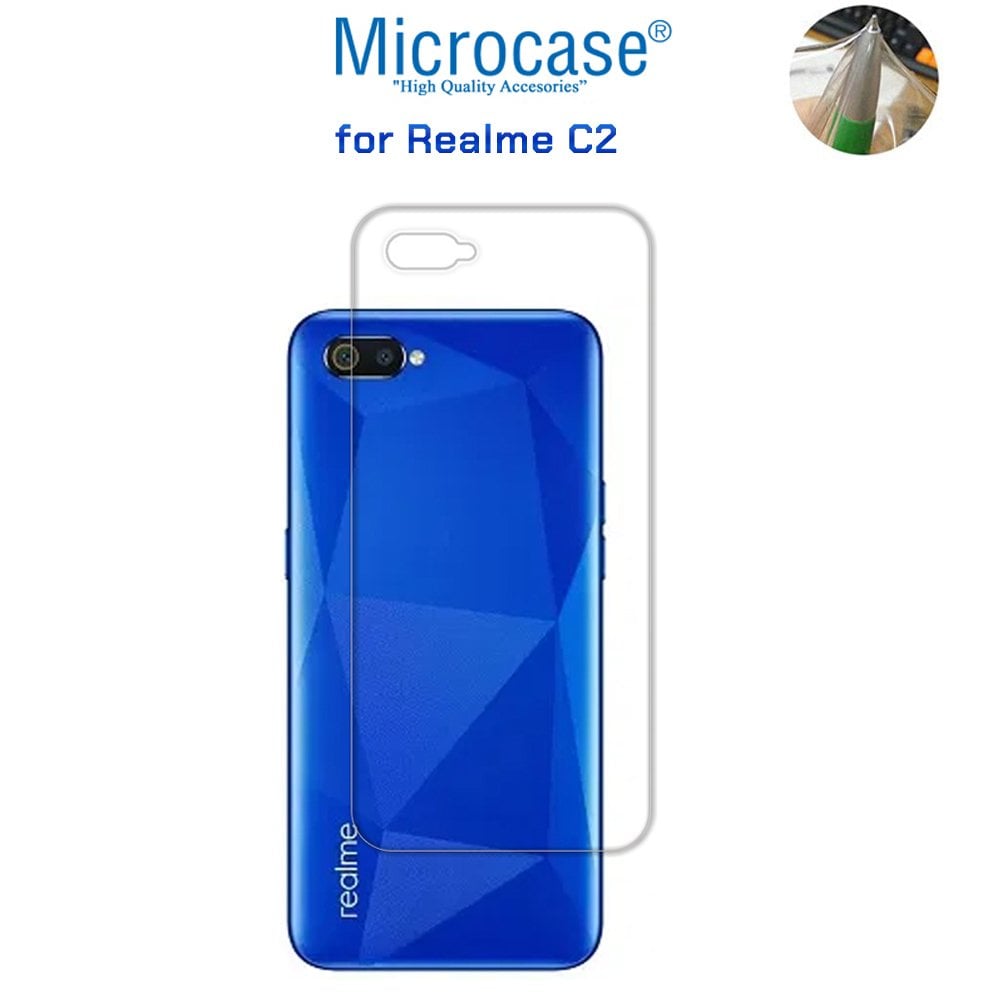 Microcase Realme C2 Full Arka Kaplama Koruma Filmi