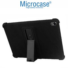Microcase iPad 10.9 inch 2022 10.Nesil Tablet için Standlı Silikon Kılıf - Siyah AL3309