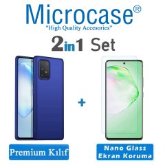 Microcase Samsung Galaxy A91 Premium Matte Silikon Kılıf + Nano Esnek Ekran Koruma Filmi
