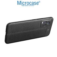 Microcase Vivo V21 4G Leather Tpu Silikon Kılıf - Siyah