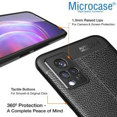 Microcase Vivo V21 4G Leather Tpu Silikon Kılıf - Siyah