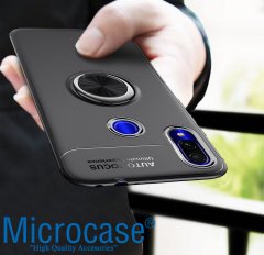 Xiaomi Redmi Note 7 Focus Seri Yüzük Standlı Kılıf + CAM (SEÇİN)