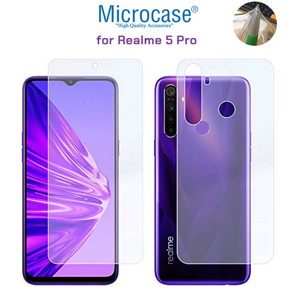 Microcase Realme 5 Pro Full Ön Arka Kaplama Koruma Filmi