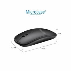 Microcase Samsung Tab A8 X207 X200 10.5 Tablet Bluetooth Klavye (TR Sticker) + Bluetooth Mouse + Tablet Standı - AL2765