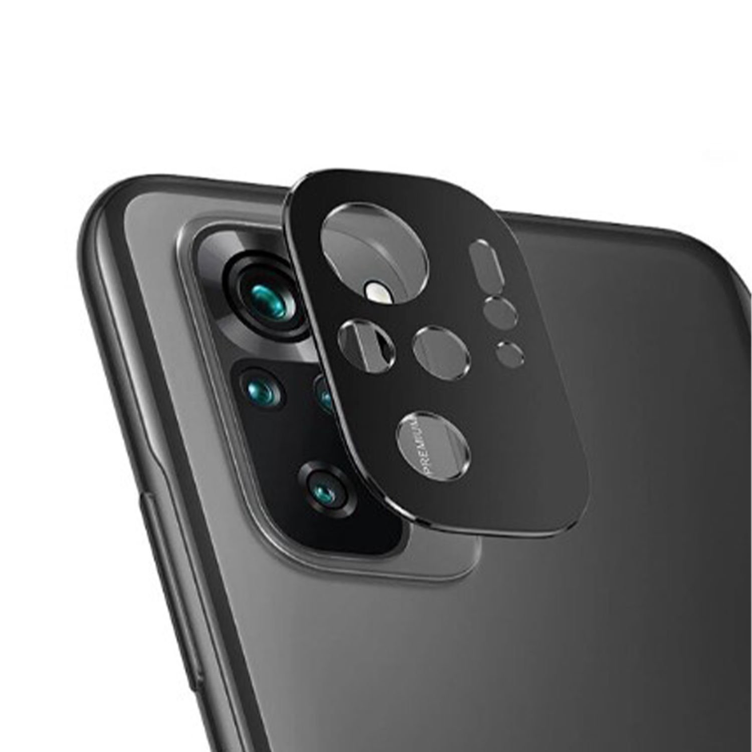 Microcase Xiaomi Poco M5s (Global) Kamera Lens Koruma Halkası - Kapalı Tasarım Siyah AL3401