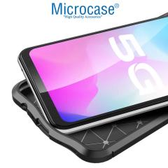 Microcase Vivo V21e 4G Leather Tpu Silikon Kılıf - Siyah