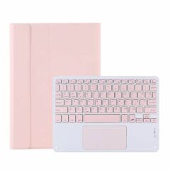 Microcase Huawei MatePad SE 10.4  2022  Tablet ile uyumlu Bluetooth Touchpad Klavye + Standlı Kılıf - BKK5 Pembe