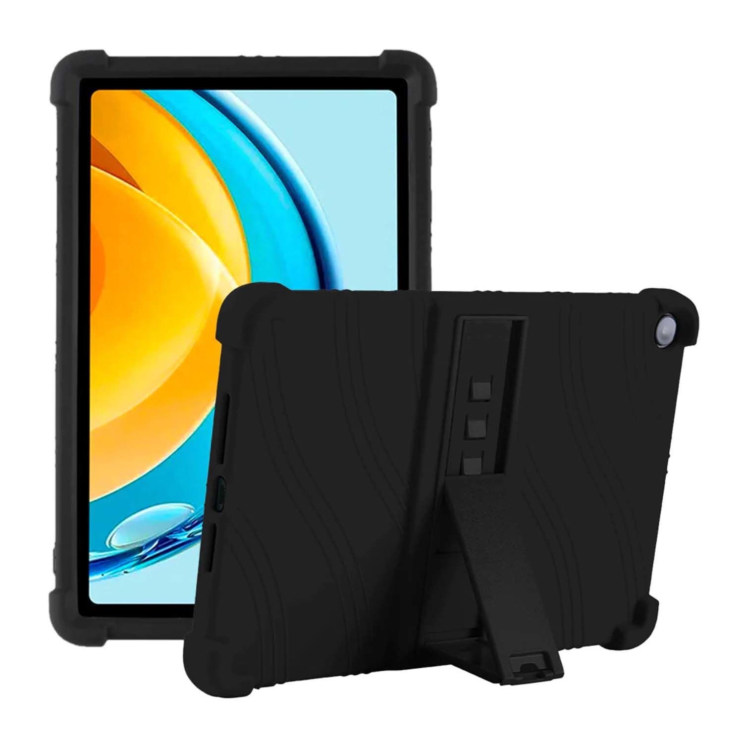 Microcase Huawei MatePad SE 10.4 inch 2022 Tablet için Standlı Silikon Kılıf - Siyah AL3309