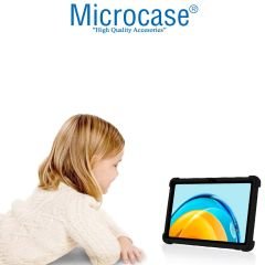 Microcase Huawei MatePad SE 10.4 inch 2022 Tablet için Standlı Silikon Kılıf - Siyah AL3309