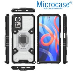 Microcase Xiaomi Redmi Note 11 / 11S Global 2022 Capsule Serisi Kayış Askılı Yüzük Standlı Armor Kılıf - AL8119