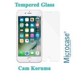 Microcase iPhone 8 Yüzük Standlı Armor Silikon Kılıf - Siyah + Tempered Glass Cam Koruma
