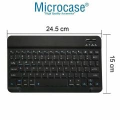 Microcase Samsung Tab A8 X207 X200 10.5  Tablet Çanta + Bluetooth Klavye + Mouse + Tablet Standı - AL8112