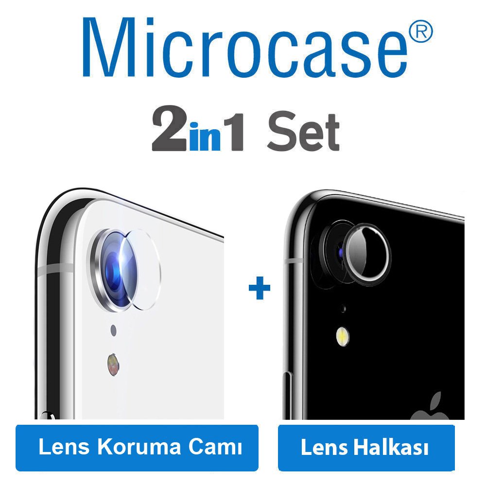 Apple iPhone XR Kamera Lens Koruma Camı + Lens Koruma Halkası