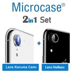Apple iPhone XR Kamera Lens Koruma Camı + Lens Koruma Halkası