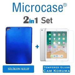 Microcase Apple iPad 9.7 2017 Silikon Soft Kılıf + Ekran Koruma