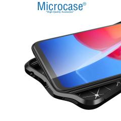 Microcase Vivo Y31 2021 Leather Tpu Silikon Kılıf - Siyah