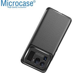 Microcase Xiaomi Redmi Note 11 SE/Redmi Note 10 5G Maxy Serisi Carbon Fiber Silikon Kılıf - Siyah AL3413