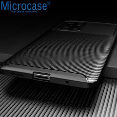 Microcase Xiaomi Redmi Note 11 SE/Redmi Note 10 5G Maxy Serisi Carbon Fiber Silikon Kılıf - Siyah AL3413