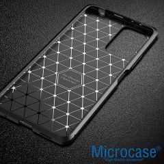 Microcase Xiaomi Redmi Note 11 SE/Redmi Note 10 5G Maxy Serisi Carbon Fiber Silikon Kılıf - Siyah AL3413