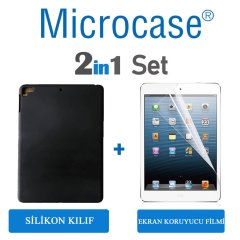 Microcase Apple iPad 9.7 2017 Silikon Soft Kılıf + Ekran Filmi