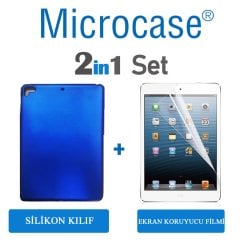 Microcase Apple iPad 9.7 2017 Silikon Soft Kılıf + Ekran Filmi