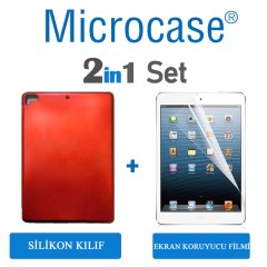 Microcase Apple iPad 9.7 2017 Silikon Soft Kılıf + Ekran Filmi