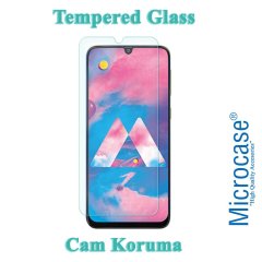 Microcase Samsung Galaxy A40s Brushed Carbon Fiber Silikon Kılıf - Siyah + Tempered Glass Cam Koruma