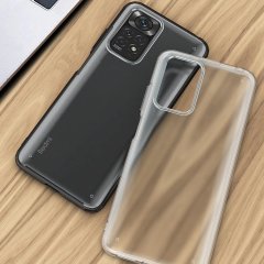 Microcase Xiaomi Redmi Note 11S Global 2022 Luna Serisi Köşe Korumalı Sert Rubber Kılıf - Şeffaf