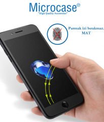 Microcase Huawei Mate 30 Lite Tam Kaplayan Çerçeveli Tempered Ekran Koruyucu - Mat Siyah