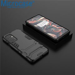 Microcase OnePlus 9 Alfa Armor Standlı Perfect Koruma Kılıf Siyah