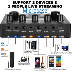 Microcase Yayıncı Mikrofon Seti | V8 Ses Kartı + Stand + Pop Filtre + Shock Mount - AL5260