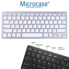 Microcase iPad Pro 12.9 2021 5.Nesil 360 Döner Standlı Kılıf+Bluetooth Klavye