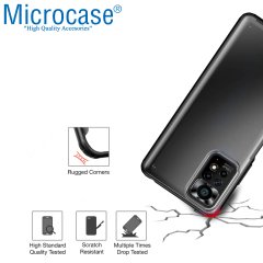 Microcase Xiaomi Redmi Note 11 Pro Global 2022 Luna Serisi Köşe Korumalı Sert Rubber Kılıf - Siyah
