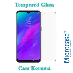 Microcase Realme 3 Pro Tempered Glass Cam Ekran Koruma