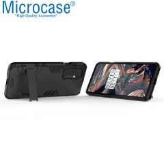 Microcase OnePlus 9 Pro Alfa Armor Standlı Perfect Koruma Kılıf Siyah