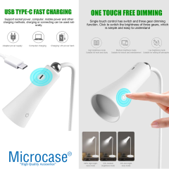 Microcase 3 Renk Modlu Kıskaçlı 360 Döner Mıknatıs Başlıklı Dokunmatik Masaüstü ve Gece Lambası  - AL5261