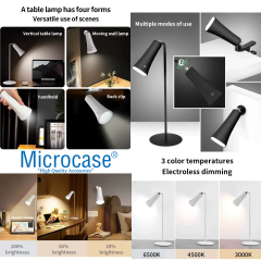 Microcase 3 Renk Modlu Kıskaçlı 360 Döner Mıknatıs Başlıklı Dokunmatik Masaüstü ve Gece Lambası  - AL5261