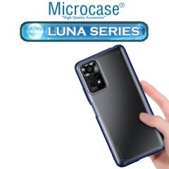 Microcase Xiaomi Redmi Note 11 Pro Global 2022 Luna Serisi Köşe Korumalı Sert Rubber Kılıf - Mavi