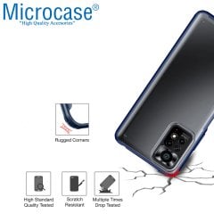 Microcase Xiaomi Redmi Note 11 Pro Global 2022 Luna Serisi Köşe Korumalı Sert Rubber Kılıf - Mavi